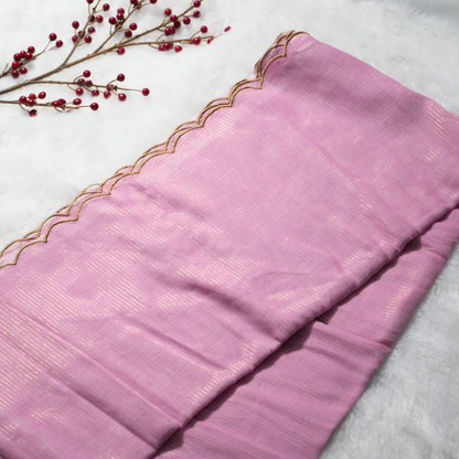 Handloom mul tissue saree (without blouse)