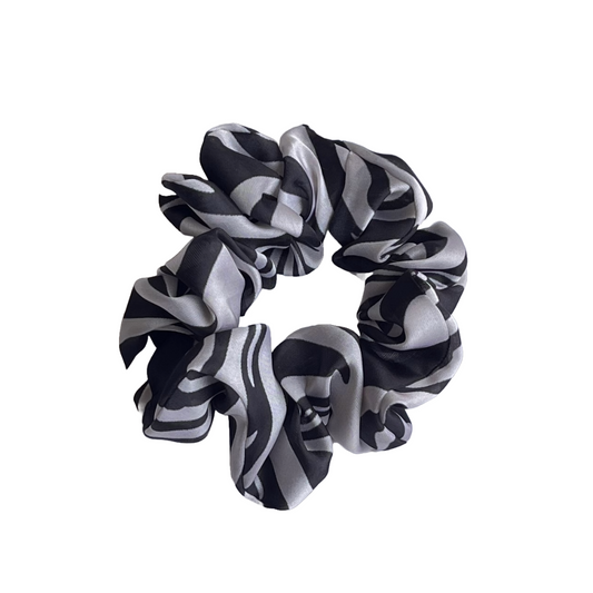 Zebra - Regular satin georgette scrunchie